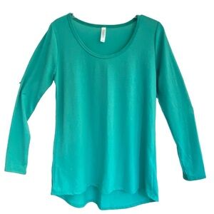 LulaRoe LYNNAE Aqua Long Sleeve NWT Size SMALL